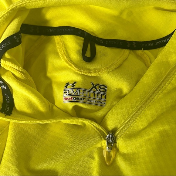 Under Armour Yellow Fitted Long Sleeve Polo - Picture 8 of 11